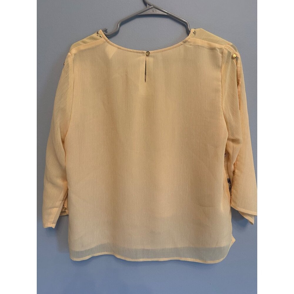 Alfred Dunner Seas The Day Scenic Yellow Size 8P - Picture 3 of 7
